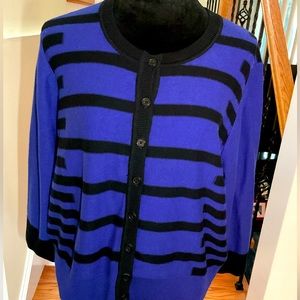 NWT Liz Claiborne Striped Cardigan